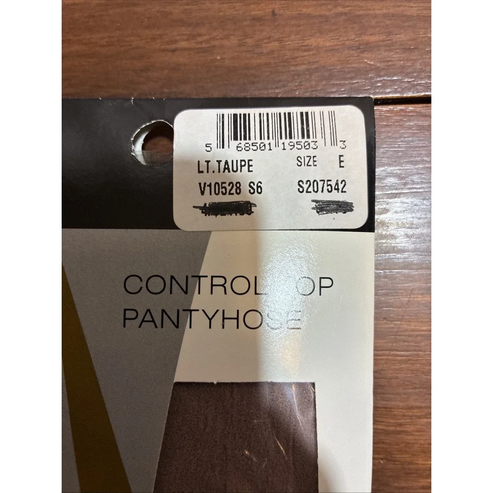 NWT Catherine's Women's Control Top Sheer Leg Pantyhose Lt Taupe Size E
